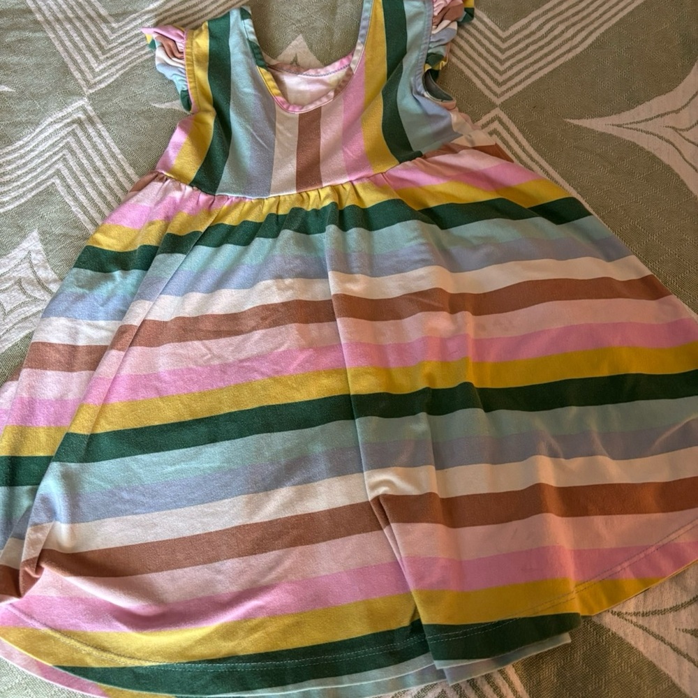 Hannah Anderson Colorful Striped flare Dress